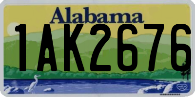 AL license plate 1AK2676