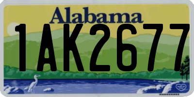 AL license plate 1AK2677