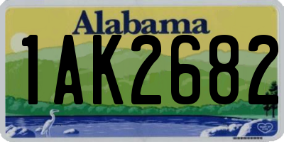 AL license plate 1AK2682