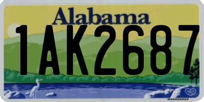AL license plate 1AK2687
