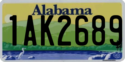 AL license plate 1AK2689