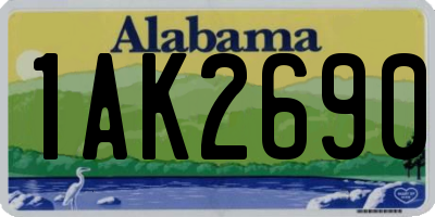 AL license plate 1AK2690