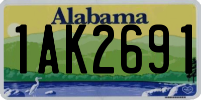AL license plate 1AK2691
