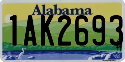 AL license plate 1AK2693