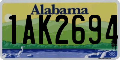 AL license plate 1AK2694