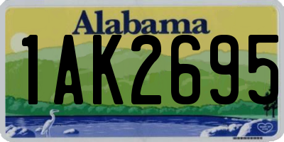 AL license plate 1AK2695