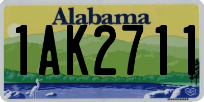AL license plate 1AK2711