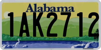 AL license plate 1AK2712