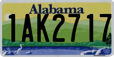 AL license plate 1AK2717