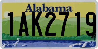 AL license plate 1AK2719
