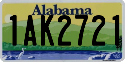 AL license plate 1AK2721