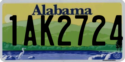 AL license plate 1AK2724