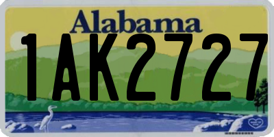 AL license plate 1AK2727