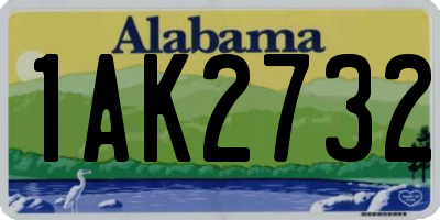 AL license plate 1AK2732