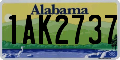 AL license plate 1AK2737
