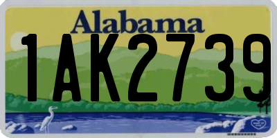 AL license plate 1AK2739