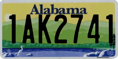 AL license plate 1AK2741