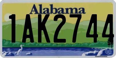 AL license plate 1AK2744