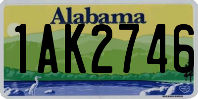 AL license plate 1AK2746