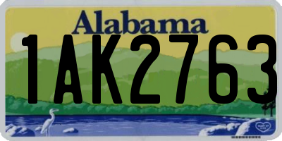 AL license plate 1AK2763