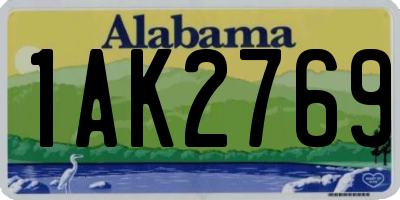 AL license plate 1AK2769