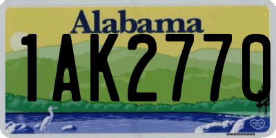 AL license plate 1AK2770