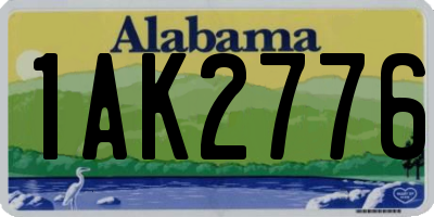 AL license plate 1AK2776