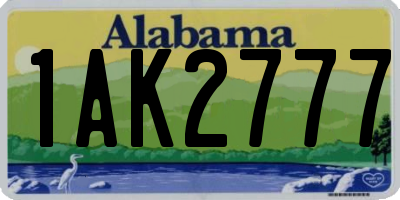 AL license plate 1AK2777