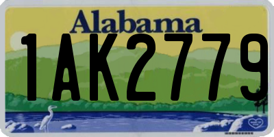 AL license plate 1AK2779