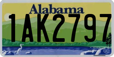 AL license plate 1AK2797