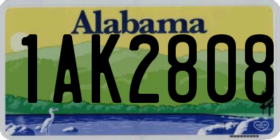 AL license plate 1AK2808