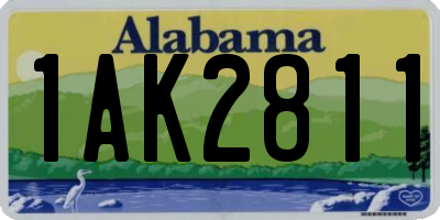 AL license plate 1AK2811