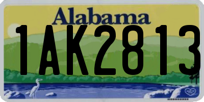 AL license plate 1AK2813