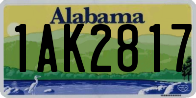 AL license plate 1AK2817