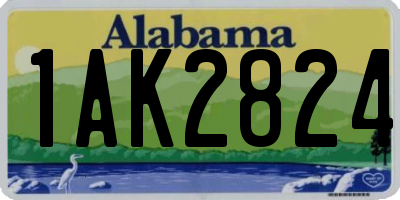 AL license plate 1AK2824
