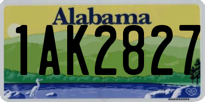 AL license plate 1AK2827