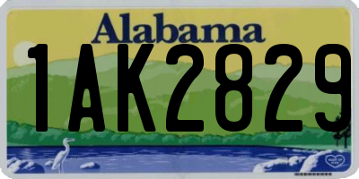 AL license plate 1AK2829