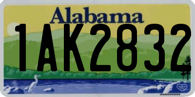 AL license plate 1AK2832
