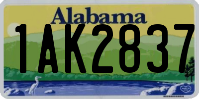 AL license plate 1AK2837