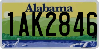 AL license plate 1AK2846