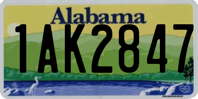 AL license plate 1AK2847