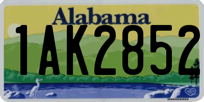 AL license plate 1AK2852