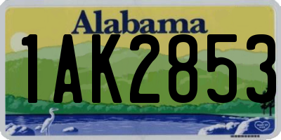 AL license plate 1AK2853