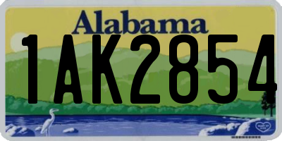 AL license plate 1AK2854