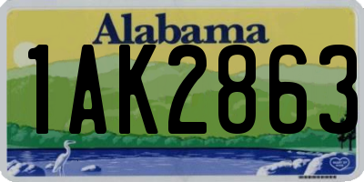 AL license plate 1AK2863