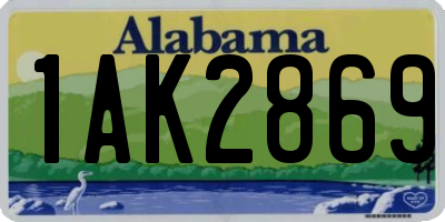 AL license plate 1AK2869