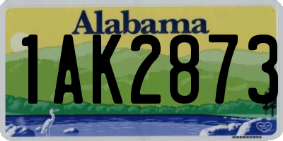 AL license plate 1AK2873