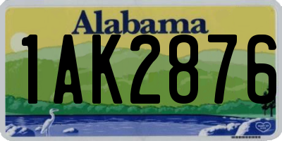 AL license plate 1AK2876