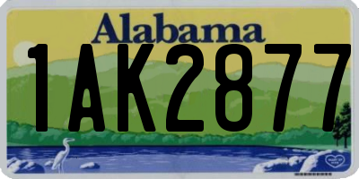 AL license plate 1AK2877