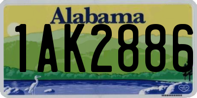 AL license plate 1AK2886